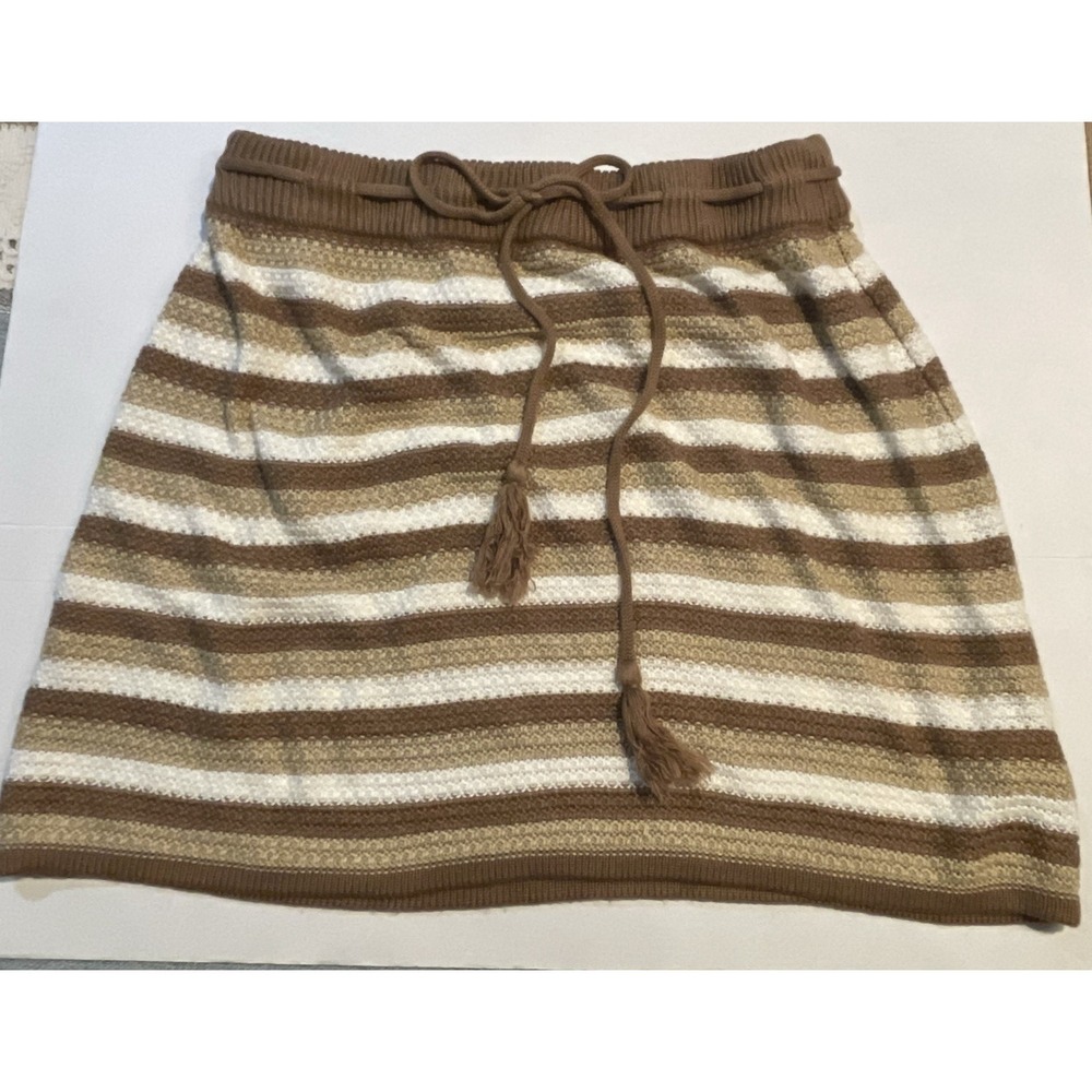 Women's 2-piece Outfit Madden NYC Size L/XL Crochet Striped Sleeveless Y2K Boho - Picture 5 of 12